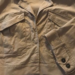 Lane Bryant size 20 cropped khaki jacket.